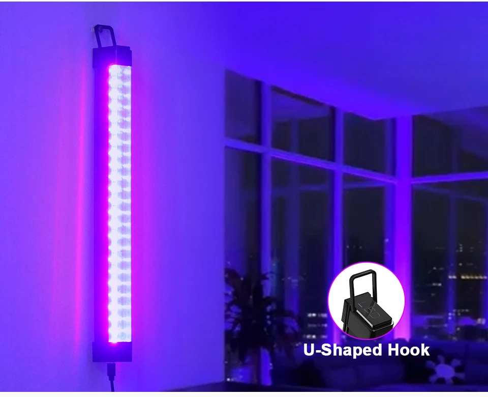 395-405nm Schwarz Licht LED UV Lampe Gel T8 Rohr 5V USB Stecker Ultraviolett Licht LED Bühne schwarzlicht UV LED Nagel Lampe Teile Wachsen – Detail 6