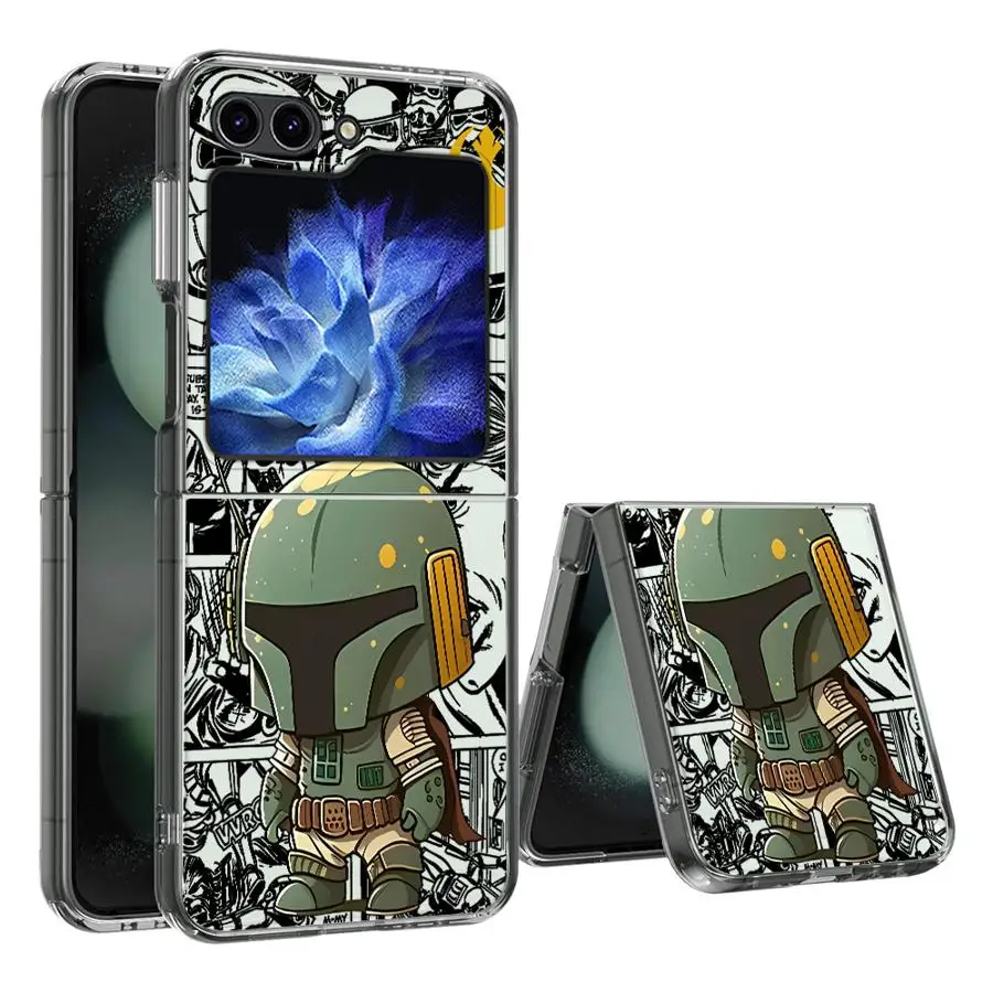 S-StarS W-Wars Cute Hard Phone Cover Case for Samsung Galaxy ZFlip 7 ZFlip5 Z Flip 7 6 5 4 3 ZFlip6 ZFlip4 ZFlip3 ZFlip7FE