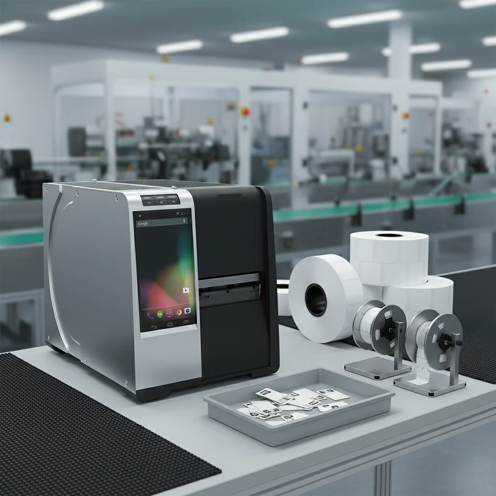 Industrial Heating Clothing Barcode Thermal Printer Fast Speed UHF RFID Label Encoding Android Interface 203dpi For USB