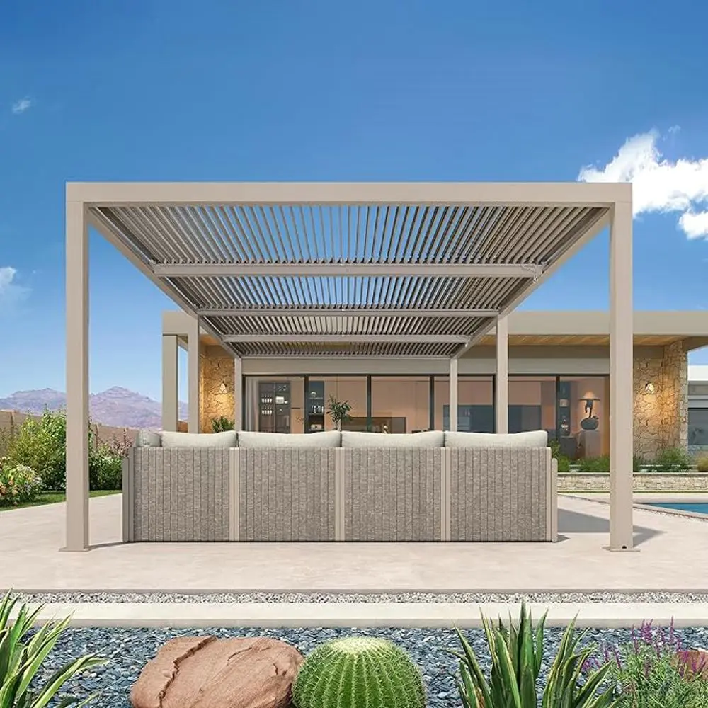 Luxurious Villa Backyard Large Size Party Pavilion All Weather Outdoor Aluminum Alloy Pergola Good Value for Money Gazebo