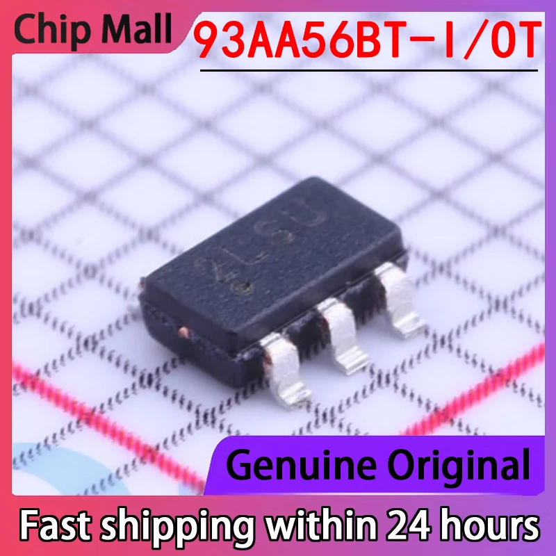 10PCS New Original 93AA56BT-I/OT Packaged SOT-23-6 EEPROM Memory Chip