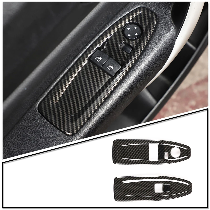 

For 1 series 2 series F20 F21 F21 F22 F45 F46 F46 2014-2019 Glass lift frame Auto parts ABS 2pcs Carbon fiber pattern LHD