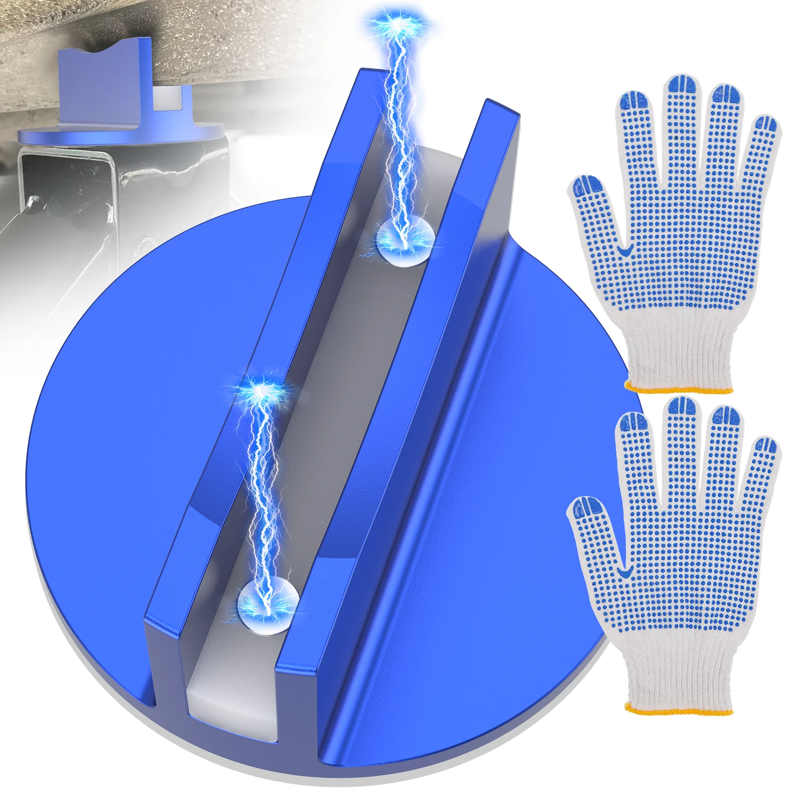 

Grooved Magnetic Jack Pad Universal Nonslip Pinch Weld Slotted Jack Pad Slotted Adapter Frame Rail Adapter for Cars for Cars