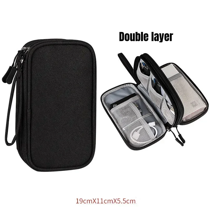 Portable Digital Storage Bag USB Gadget Waterproof Cable Organizer Pouch Electronics Devices Accessories Pack Supplies Storage