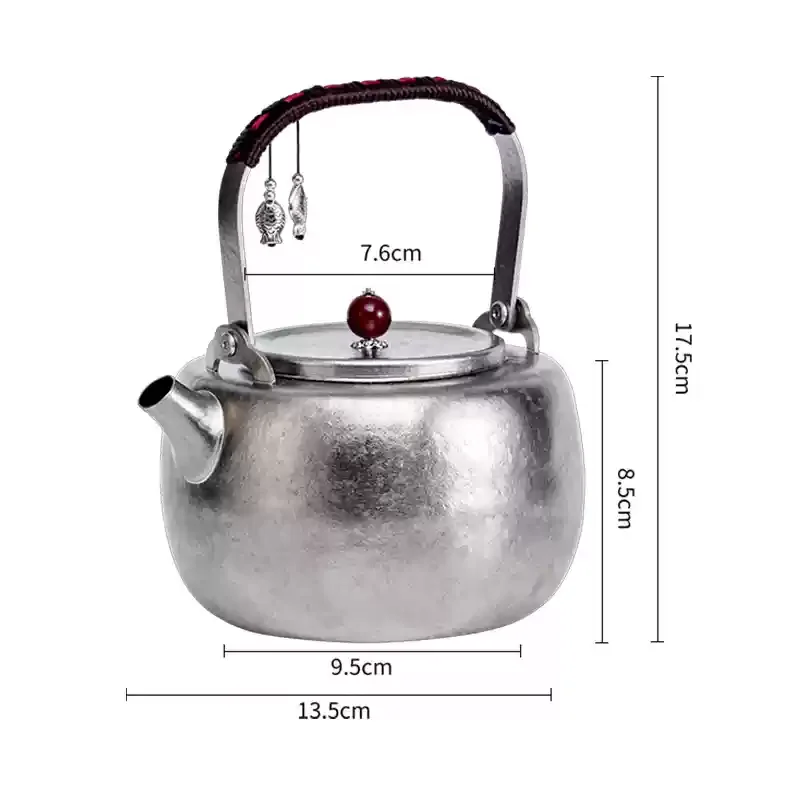 خفيفة للغاية التيتانيوم النقي غلاية إبريق شاي مقاوم للتآكل للمنزل التعريفي موقد غلاية مياه محمولة في الهواء الطلق #6