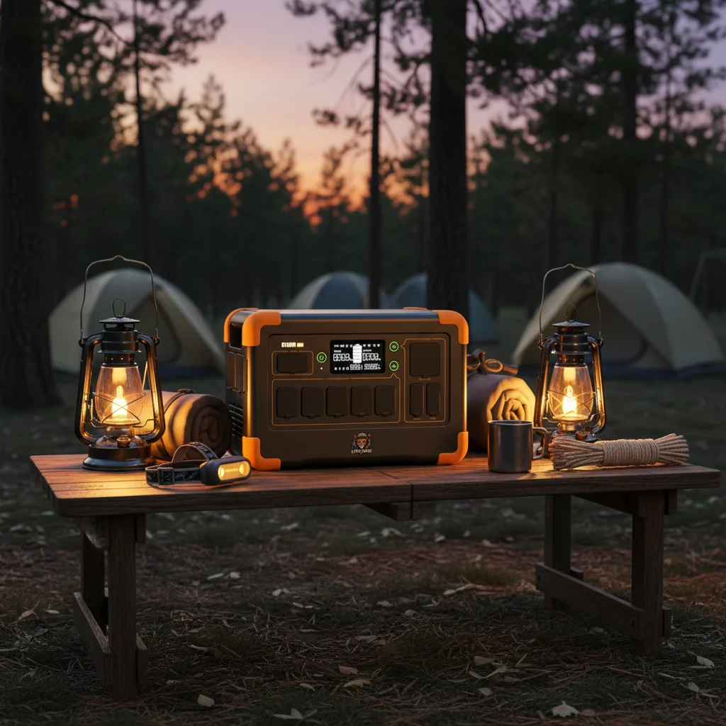 IPX5 Waterproof 1800W Portable Station Lightweight Solar Panel Bank UPS Function With Fast Charge Outdoor Camping Use