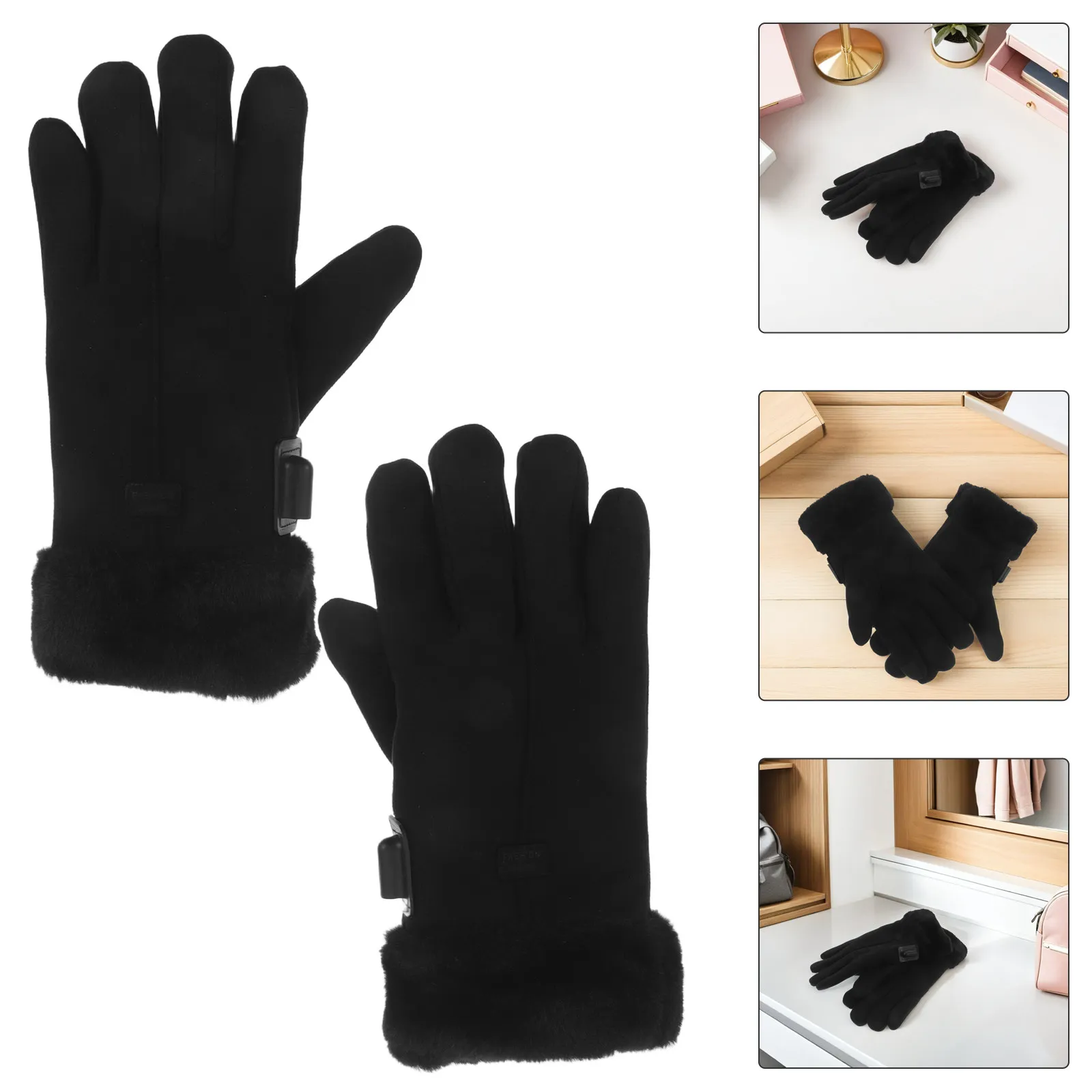 

1Pair Women Heated Gloves Waterproof Rechargeable USB Hand Warmers Touchscreen Winter Skiing Cycling Outdoor Gloves