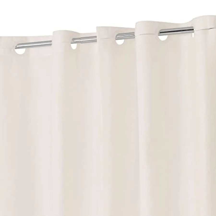 

No Hook PEVA Shower Curtain or Liner - 8G Heavy Duty Bathroom Shower Curtain No Hooks Required Waterproof Plastic and PVC Free