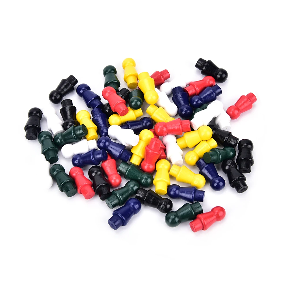 1 Set Chinese Checkers Six Color of Wooden Checkers Replacement Game Parts