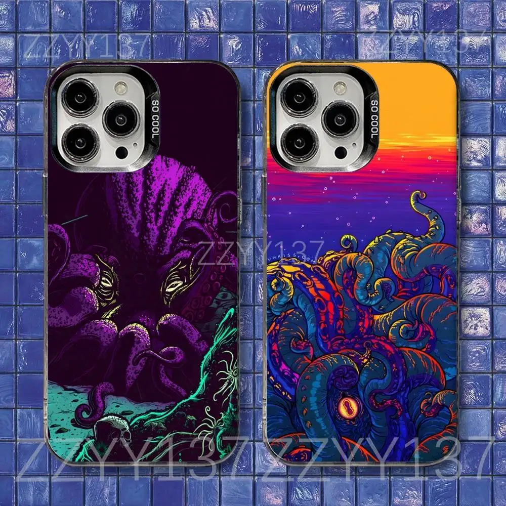 

Cthulhu Mythos Squidward Phone Case For iPhone 16,15,14,13,12,11,8,7,Pro,Max,Plus,Mini,XS,SE Shockproof Matte Cover