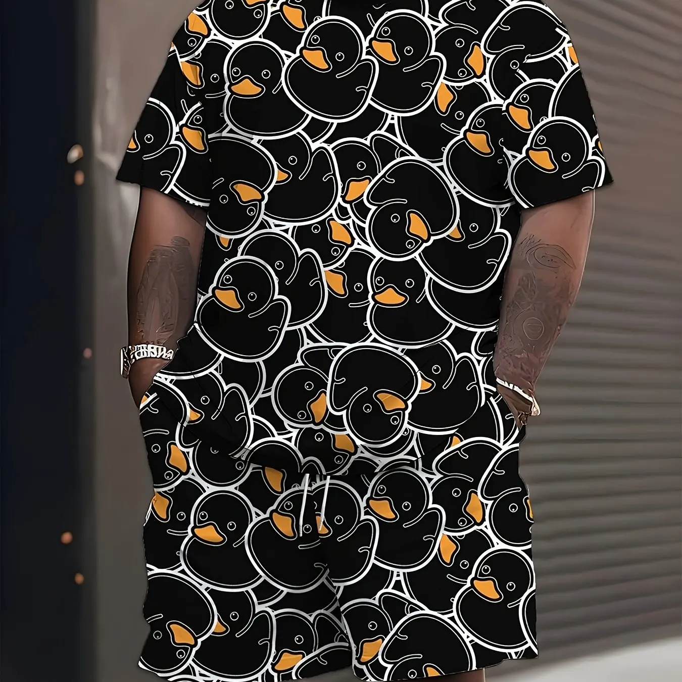 

Men and Boys' Summer Short-sleeved Shorts Suit Fashion Classic Retro 3D Printing Suit Casual and Breathable Suit for 2025-2026