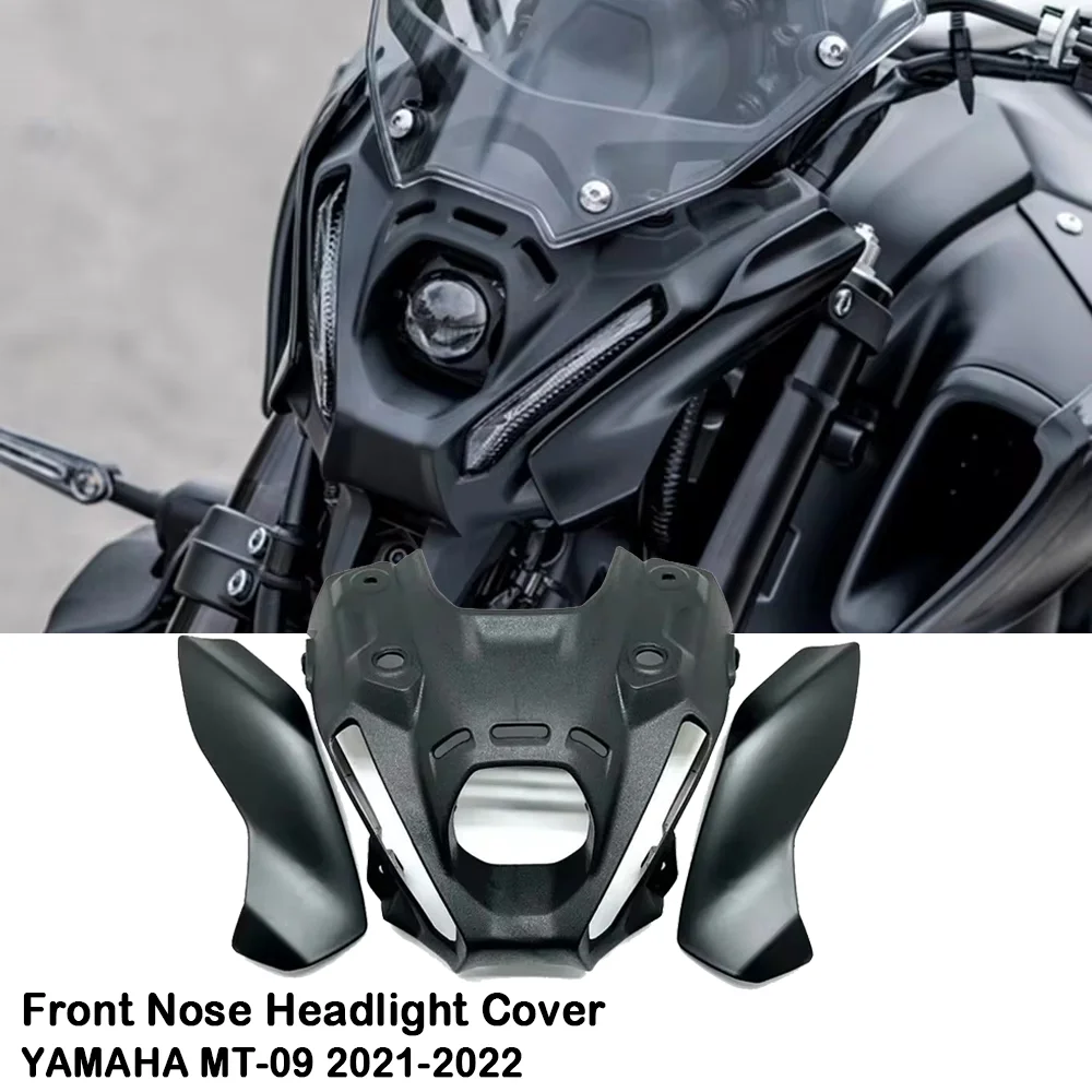 

Hydro Dipped Carbon Fiber Finish Front Nose Headlight Cover Fairing Cowl For YAMAHA MT-09 2021 2022
