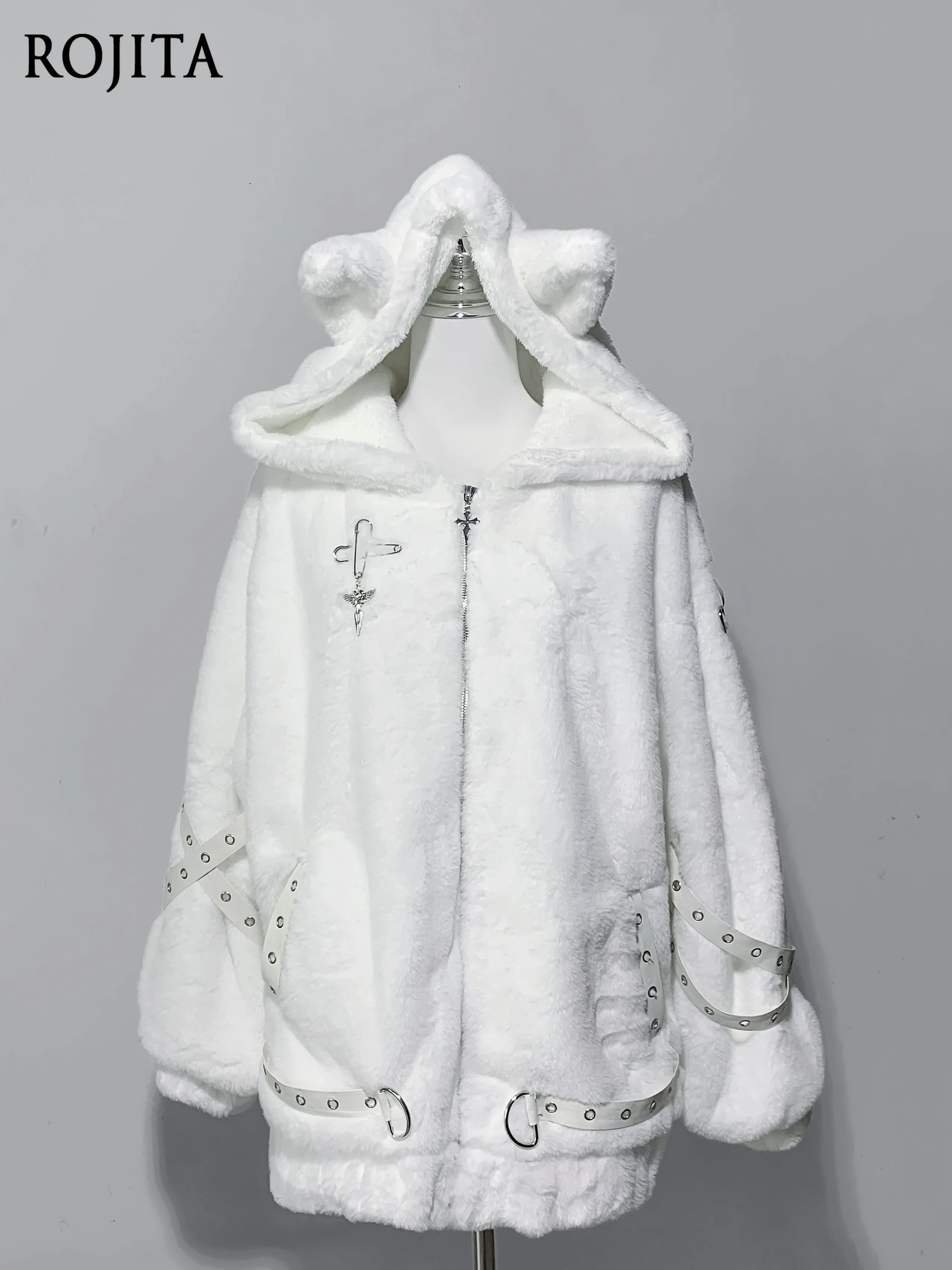 

Original Design Mass-produced Lace-style Plush Cat Ear Jacket Cute and Cool Women Jacket Faux Fur Coat Winter Jacket Women