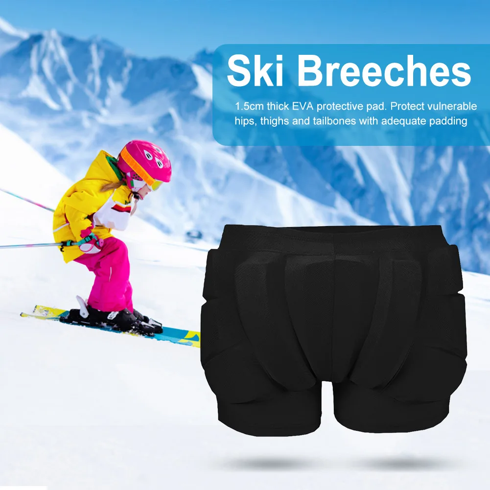 Outdoor Sports Padded Shorts Shock Absorb Kids Tailbone Ski Gear Hip Butt Breathable Sports Pants Cycling Winter Skate Protector