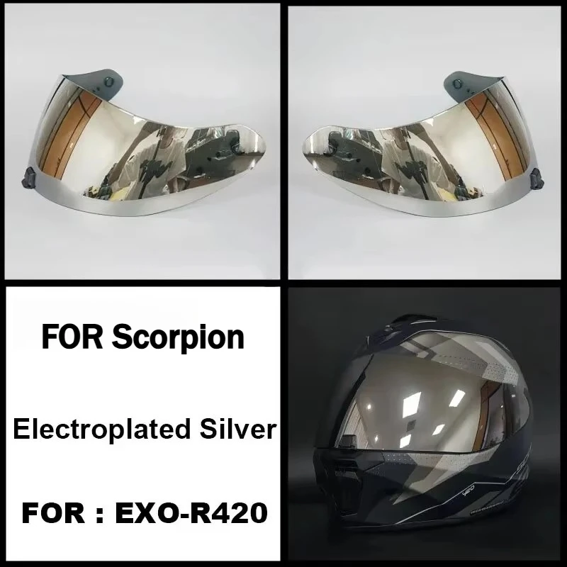 Capacete untuk SCORPION EXO-R420 Lensa Pelindung Visor Aksesori Motor Helm Full Face Anti-UV untuk Scorpion EXO-R420 Casco Moto