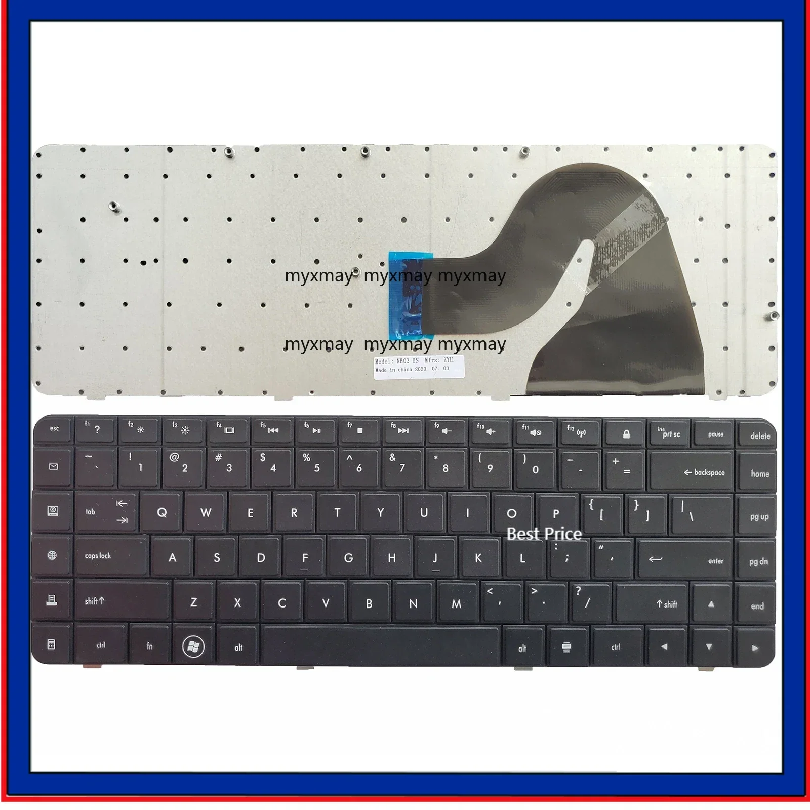 

Keyboard for HP G56 G62 Compaq Presario CQ56 CQ62 Laptops Black US Version