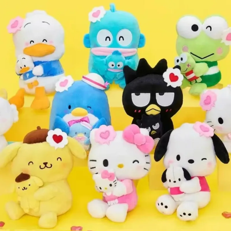 Japanese Sanrio Hugging Doll Melody Usahana Cogimyun Wish Me Mell Anime Plush Decorative Pendant Keychain Kawaii Toys for Girls