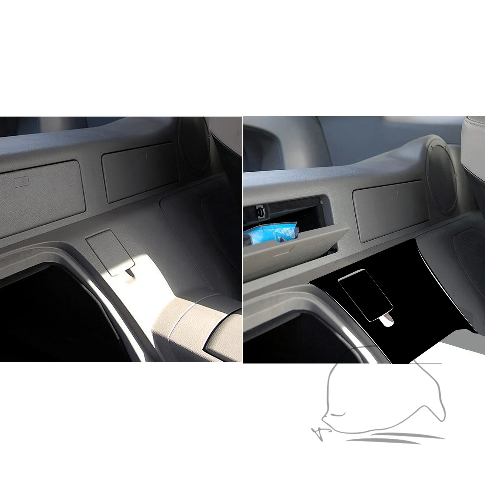 For Nissan 350Z Z33 2003-2009 Accessories Car Navigation Steering Wheel Storage Dash Door Handle Plastic Sticker Set Decoration