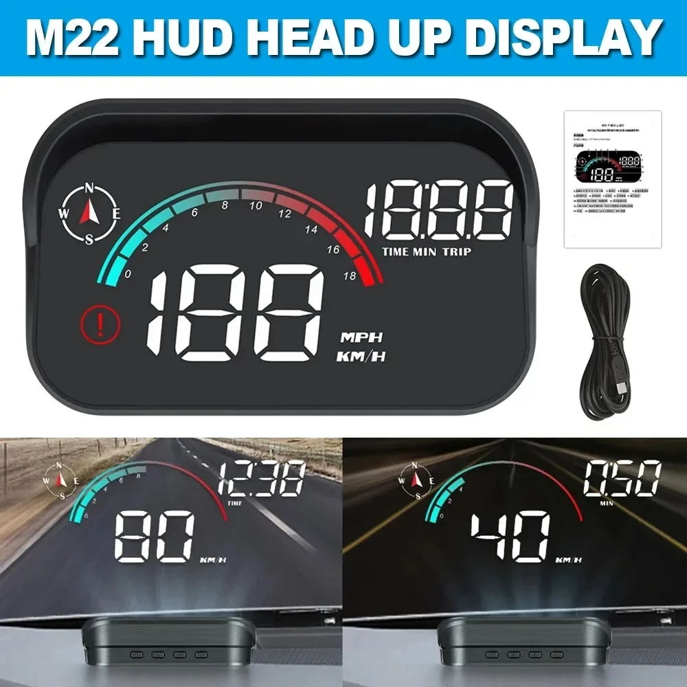 Ancel m22 obd2 obd 2 auto head-up display gps hud projektor an bord computer tacho rpm alarm geschwindigkeit warnung digital anzeige