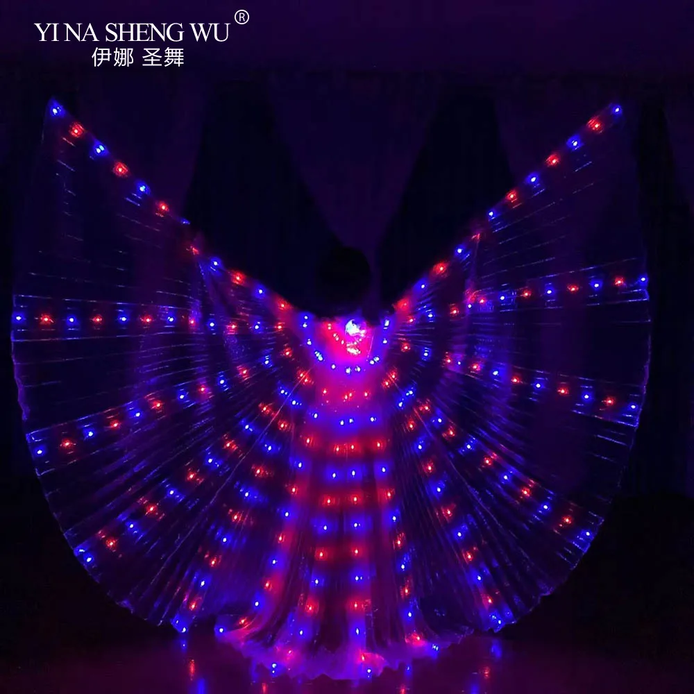 Super Wings with Remote Controler RGB Adult Led Wings Belly Dance Isis Wings  Party Christmas Halloween Carnival  changes color - Image 2
