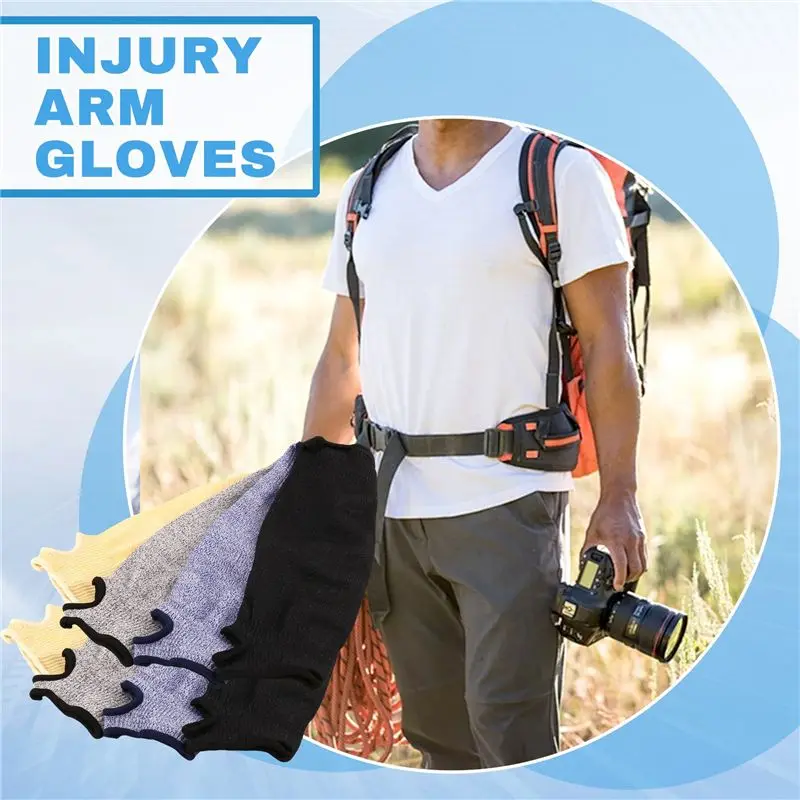 4Pair Cut And Burn Resistant Sleeves Protection Sleeves Forearm Protectors For Thin Skin And Bruising Cuff Open 35Cm