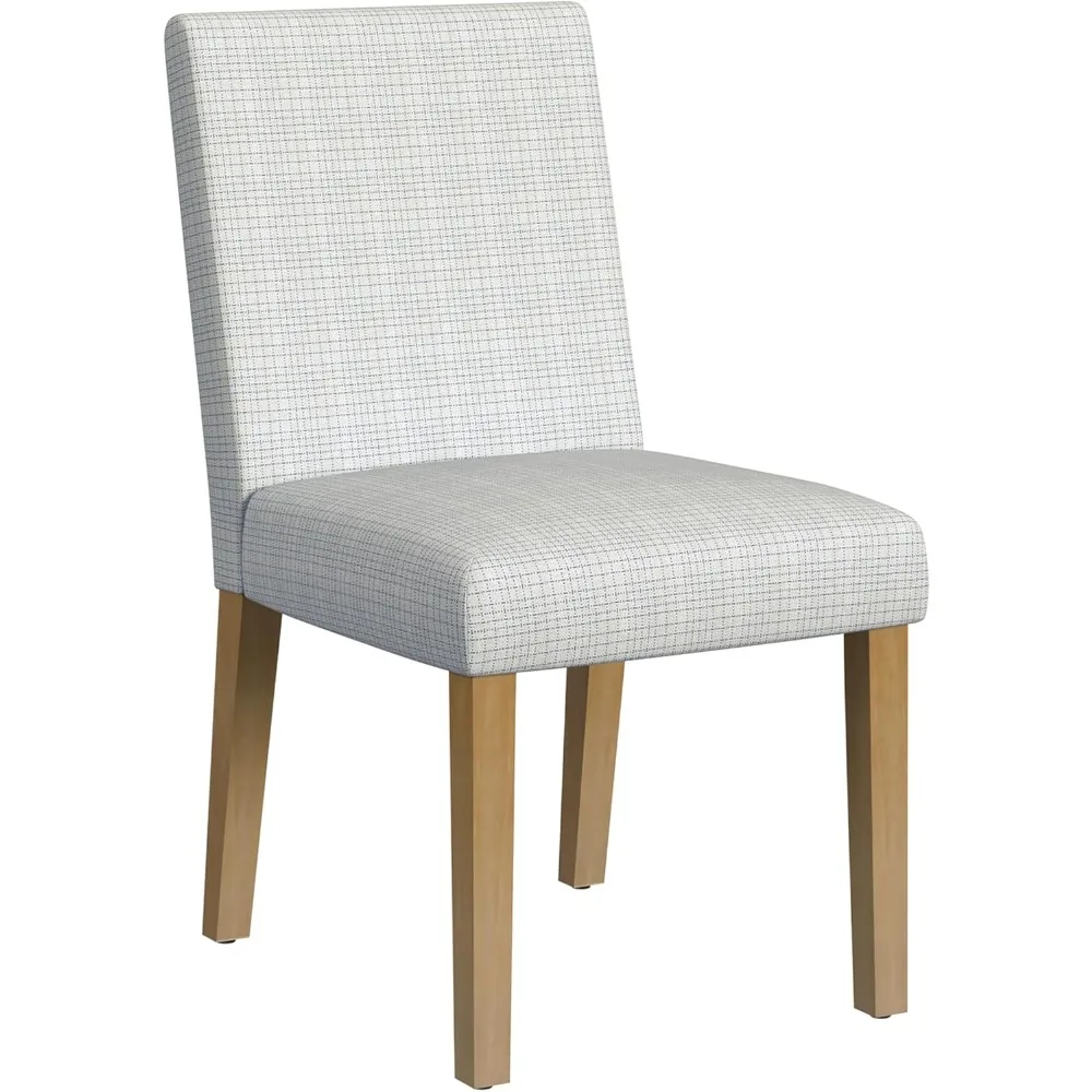 

Home Decor |Classic Upholstered Parsons Dining Chairs |Decorative Home Furniture, Cream Mini Grid Pattern (Single Pack)