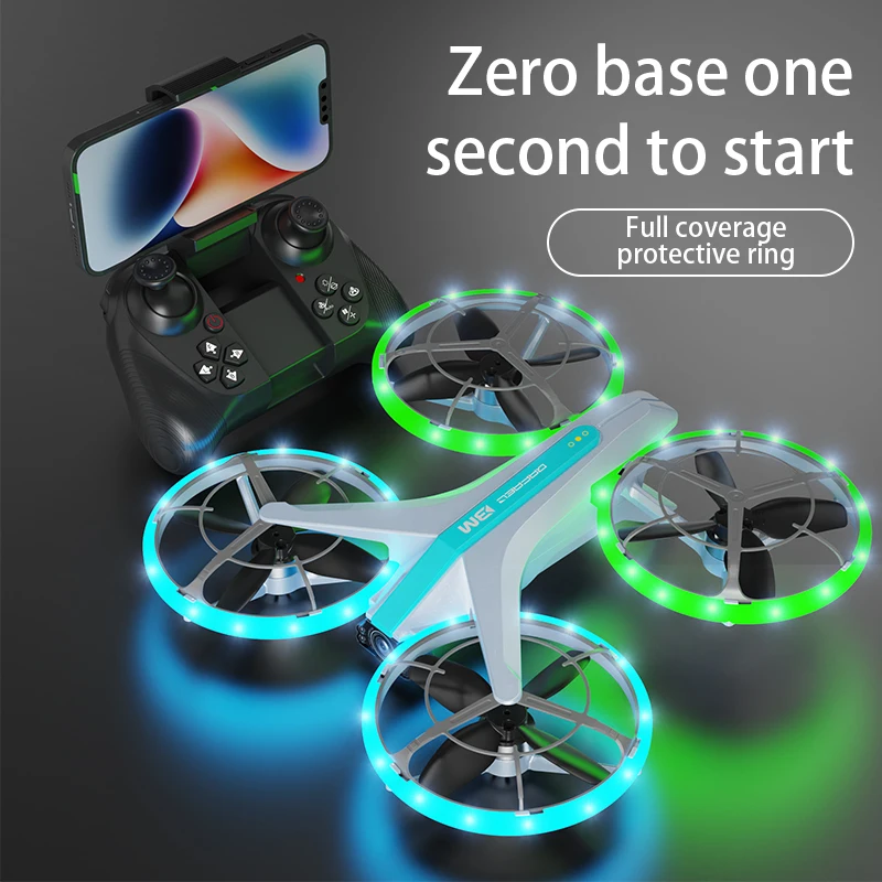 v33s New Drone 6K HD Camera RC Helicopter Quadrocopter One-Key Return FPV Follow Me Dron RC Plane Running Lights RC Toys Gift