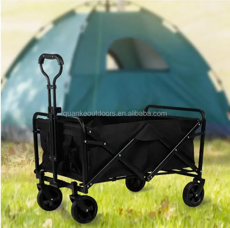 Wheel Heavy Duty Picnic Outdoor Folding  Wagon Folding Car Large Capacity Camping