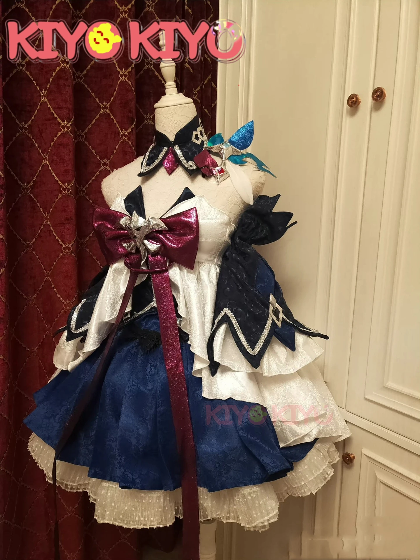 KIYO-KIYO Custom made/size Honkai Impact 3 Twin Seele Vollerei Cosplay Costume dress female