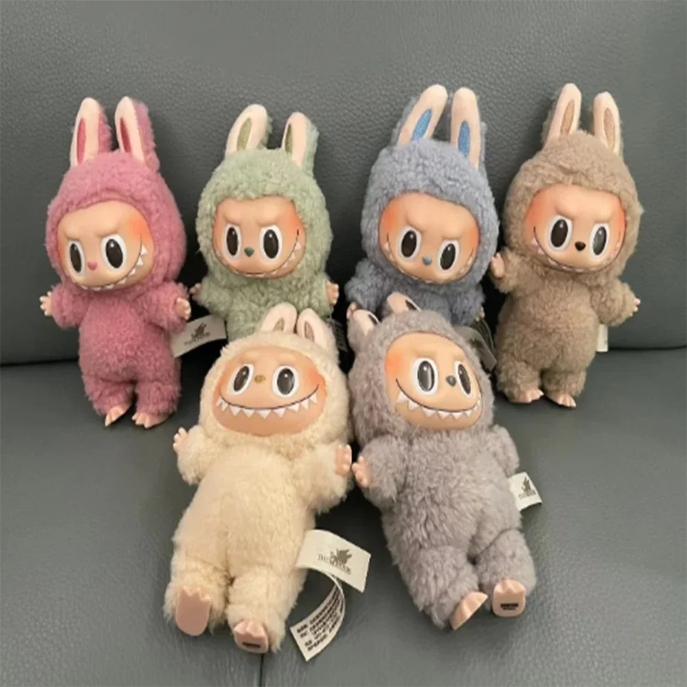 New Hot Cute Labubu The Monsters Box Toys PP Cotton Cartoon Animal Toy Figure Model Keychain for Birthday Christmas Gifts