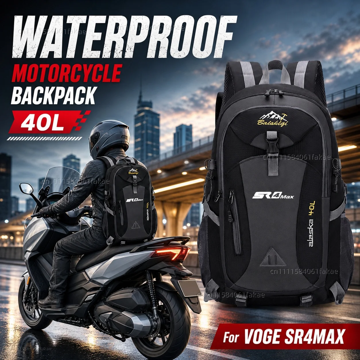 For VOGE SR4MAX SR4 MAX sr4max 2022 2023 2024 2025 Motorcycle Backpack 40L Waterproof Travel Backpack Outdoor Hiking Camping