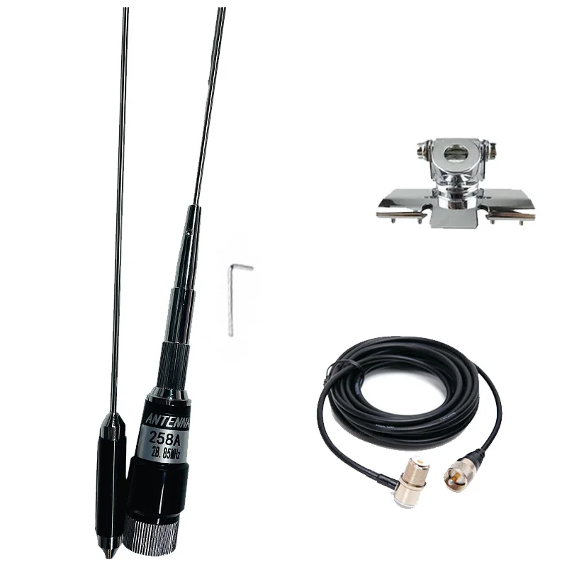 Antenna 258A 26,965-30,10,5 MHz adatta per radio Anytone AT-6666 AT-5555N II 10M