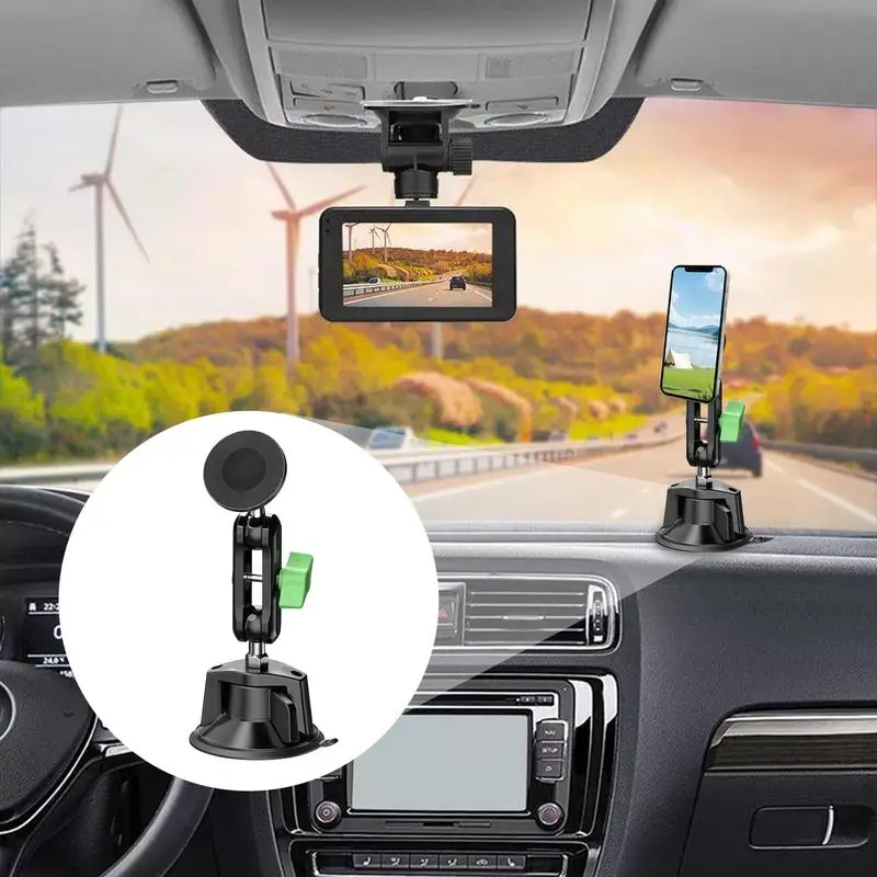 Auto Phone Suction Mount Vacuum Magnetic Suction Cup Phone Mount 360 Rotation Auto Navigation Support For Rv Truck Vehicle