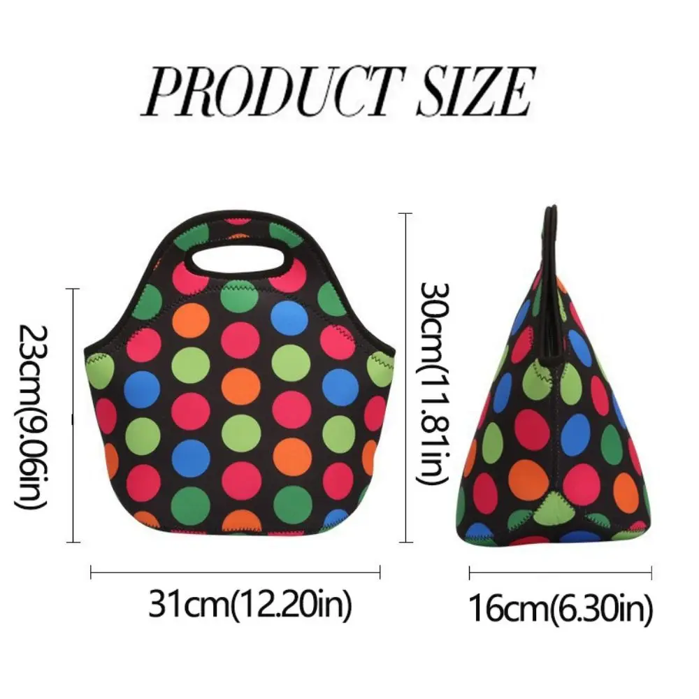 핸드백 휴대용 도시락 상자 네오프렌 누출 방지 절연 저녁 식사 가방 휴대용 대용량 절연 점심 가방 캠핑