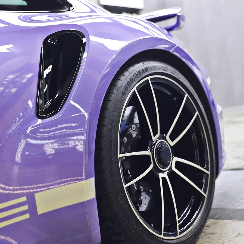 Car Sticker Liquid Metal Viola Purple Auto Wrapping Film Color Change Vinyl PET Bubble Free Decals Self Adhesive Car Accessories view 2