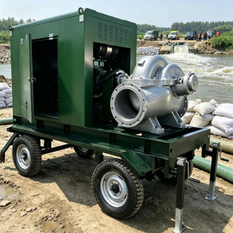 Flood Control Pump Truck Stable Self Suction Performance Large Flow Pump For Hillside Flood Water Extraction