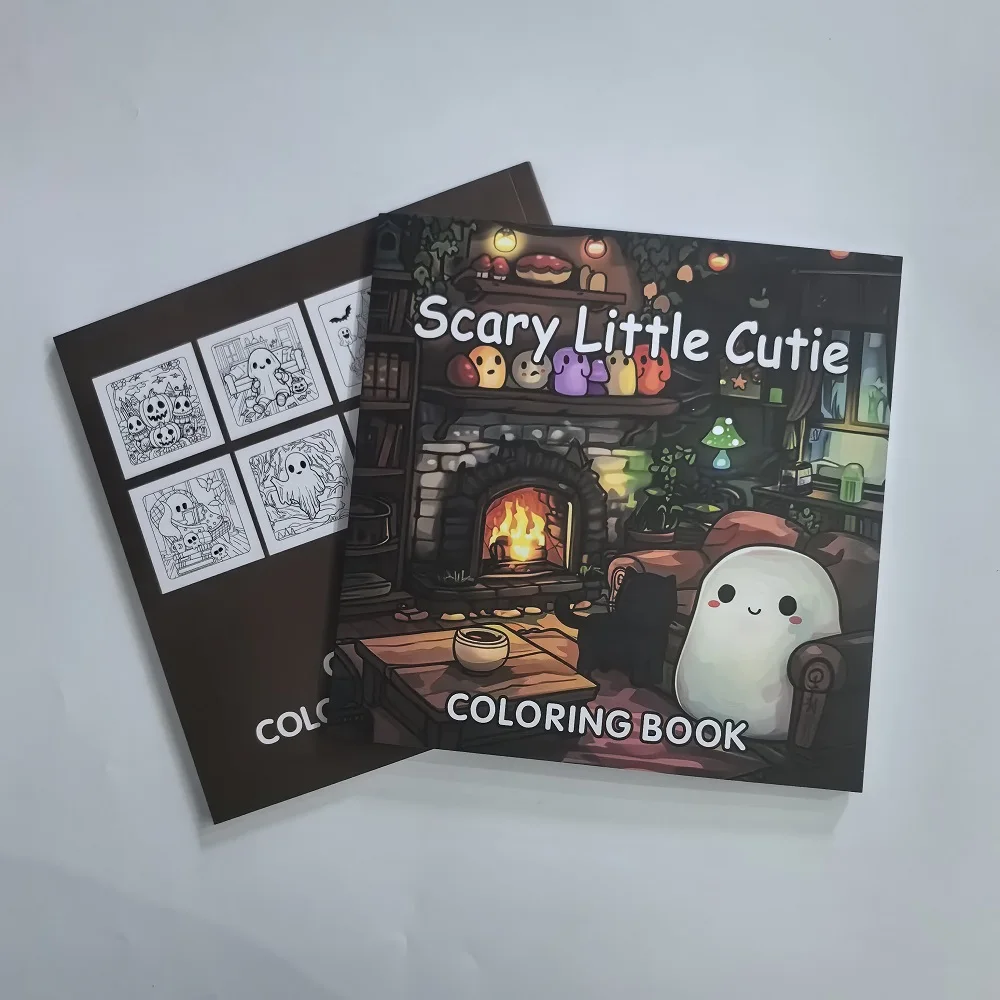 Halloween Scary Little Cutie Coloring Book For Adults and Teens Stress Relief Creative Fun Activity Book Gift
