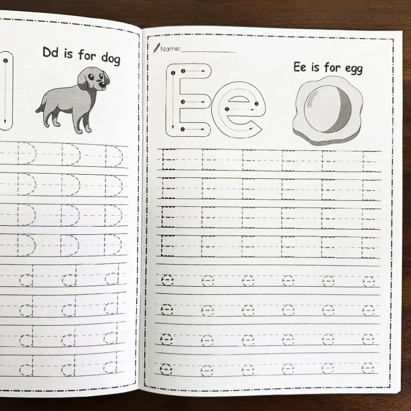 الإنجليزية ABC رسالة المصنف كبير الحروف الصغيرة ممارسة القلم التحكم ممارسة النشاط كتاب الرسوم التوضيحية الممتعة 32 صفحة #3