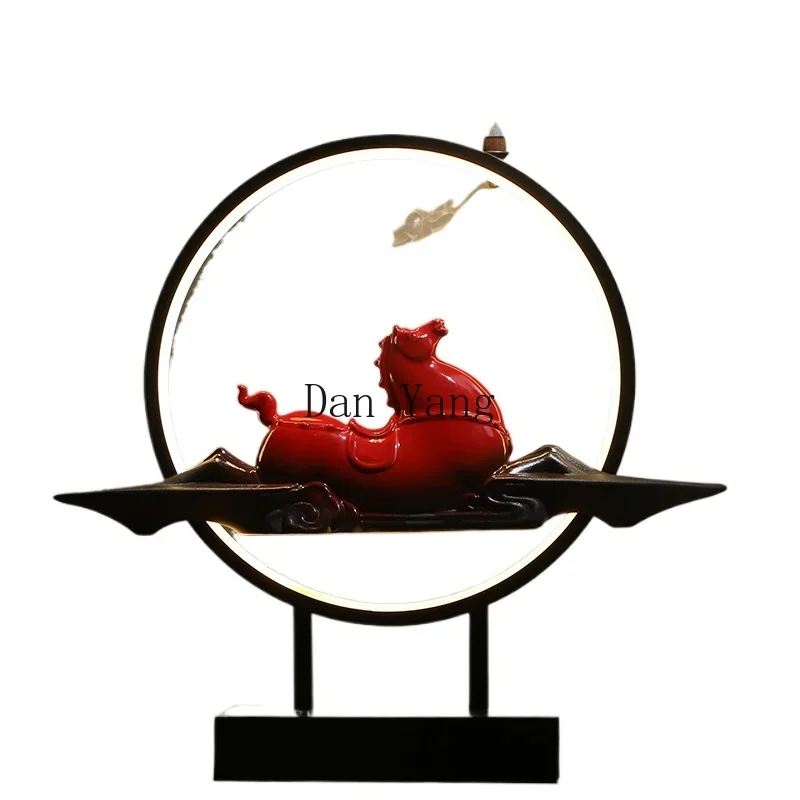 

YJ Zen lamp ring ceramic tangma ornament entrance office desktop horse successful decoration