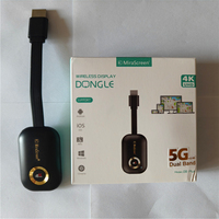 Mirascreen G9 Plus 2.4G/5G 4K Wireless H.265 HD Wifi Display Dongle for Miracast Airplay DLNA TV Stick for For Android IOS to TV