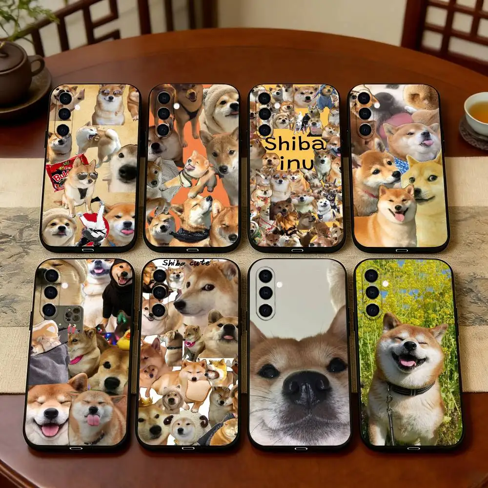Shiba Inu Phone Case For Samsung Galaxy A73,A72,A71,A70,A53,A52,A51,Soft Silicone Black Cover