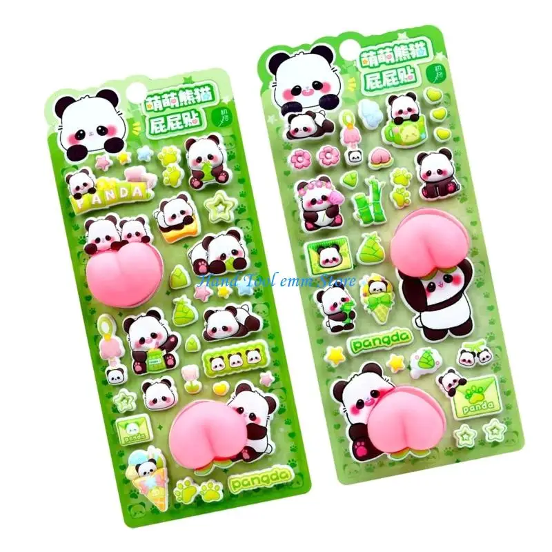 

H37F Puffier Sticker Decorative Sticker for Scrapbooking Journals Notebook Phone Case, Reusable Sticker for Scrapbooks