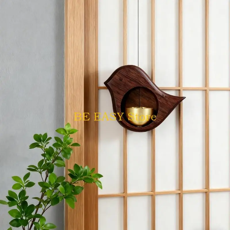 E28F Shopkeepers Bells for Door Opening Magnetic Wooden Bird Shape Doorbell Door Chimes for Entrance, Wall, Store, Wardrobe