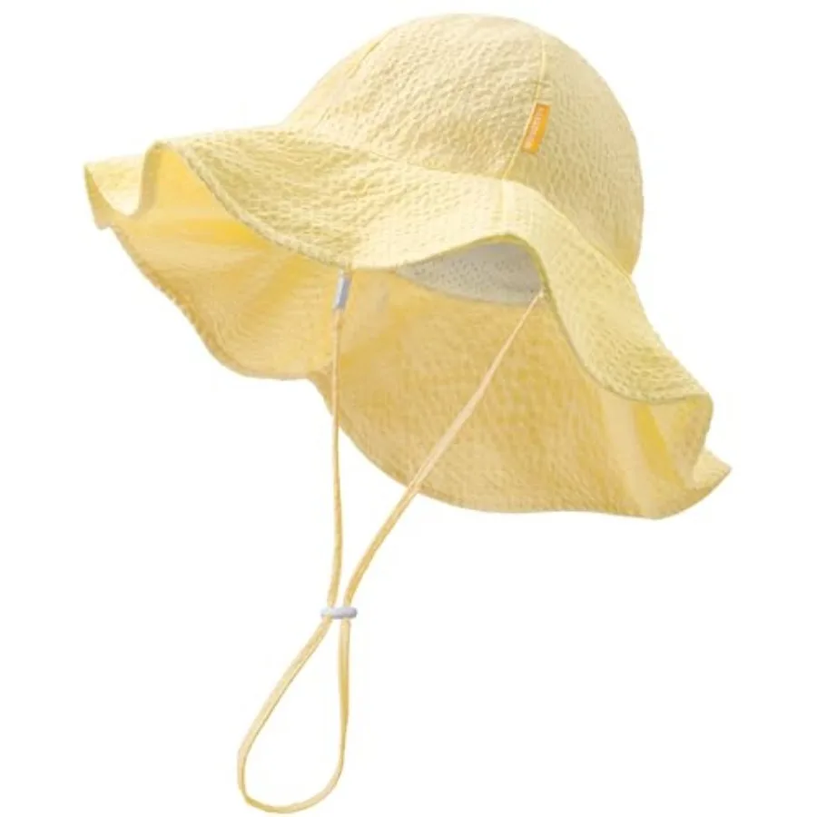 HONGTEYA Baby Sun Hat Toddler Girl Beach Hat Sun Protection Adjustable Outdoor Summer Wide Brim Bucket Hat for Infant