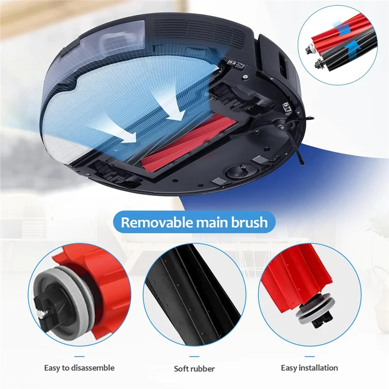 

AB43-Accessory For Roborock S8 Pro Ultra Main Roller Brush Side Brushes Filter Mop Wipes,Vacuum Robot Accessories Kit