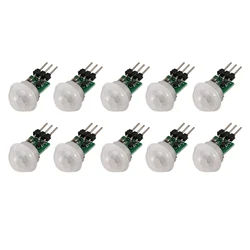 10 Stück am312 Mini Human Sensor Modul ir pyro elektrische Infrarot Pir Bewegungs sensor Detektor Module DC 2,7 V bis 12V