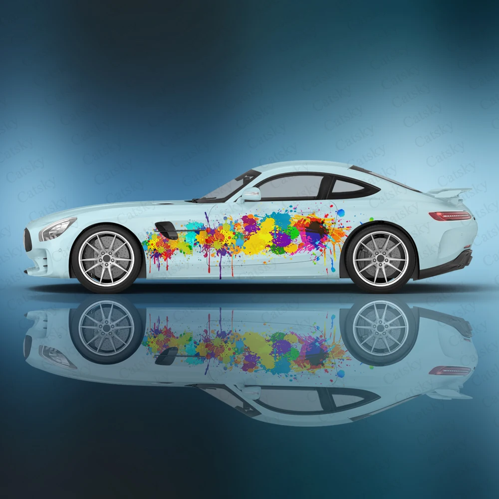 

Splash Color pigments Car Decal Graphics Vinyl decal Cover Pattern Packaging Decal custom DIY design car Decal Stickers