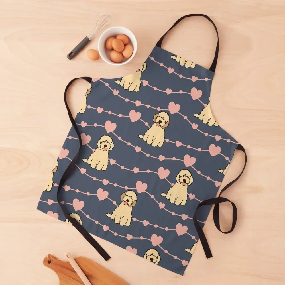 Love Apricot Cockapoo Cavapoo Cavoodle Dog Apron Korean Trim Cloth Apron