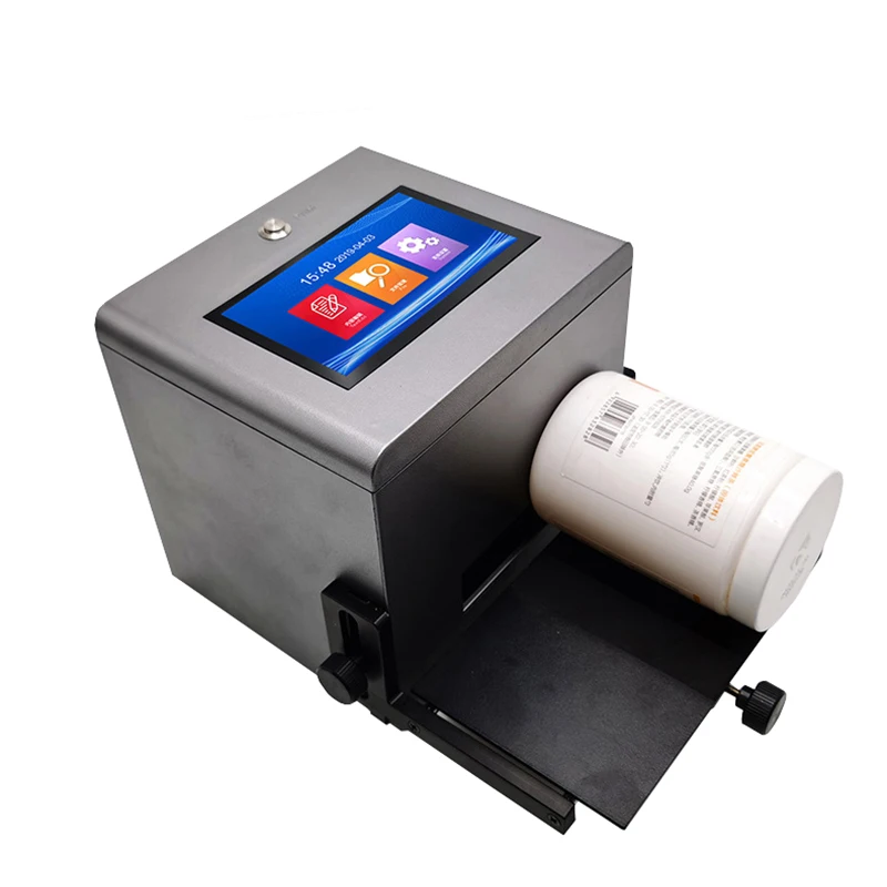 Semi-Automatic Desktop Inkjet Printer Logo Static Code Date Paper metal glass Printing Machine
