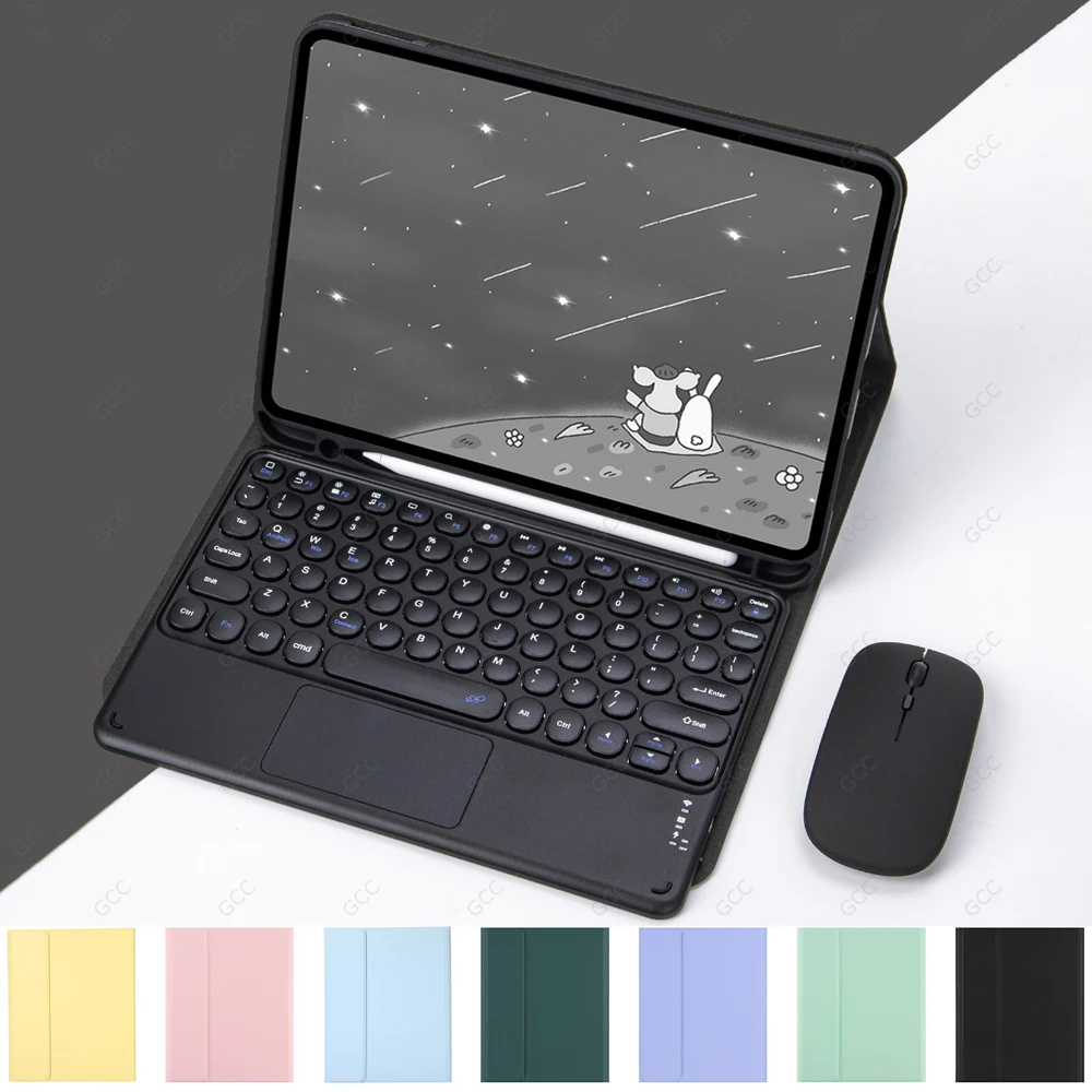 

Case for iPad 10.9 inch 2022 10th gen Air 6 5 4 3 Case with Pencil Slot for iPad Pro 11 10.5 10.2 7 8 9th Bluetooth Keyboard